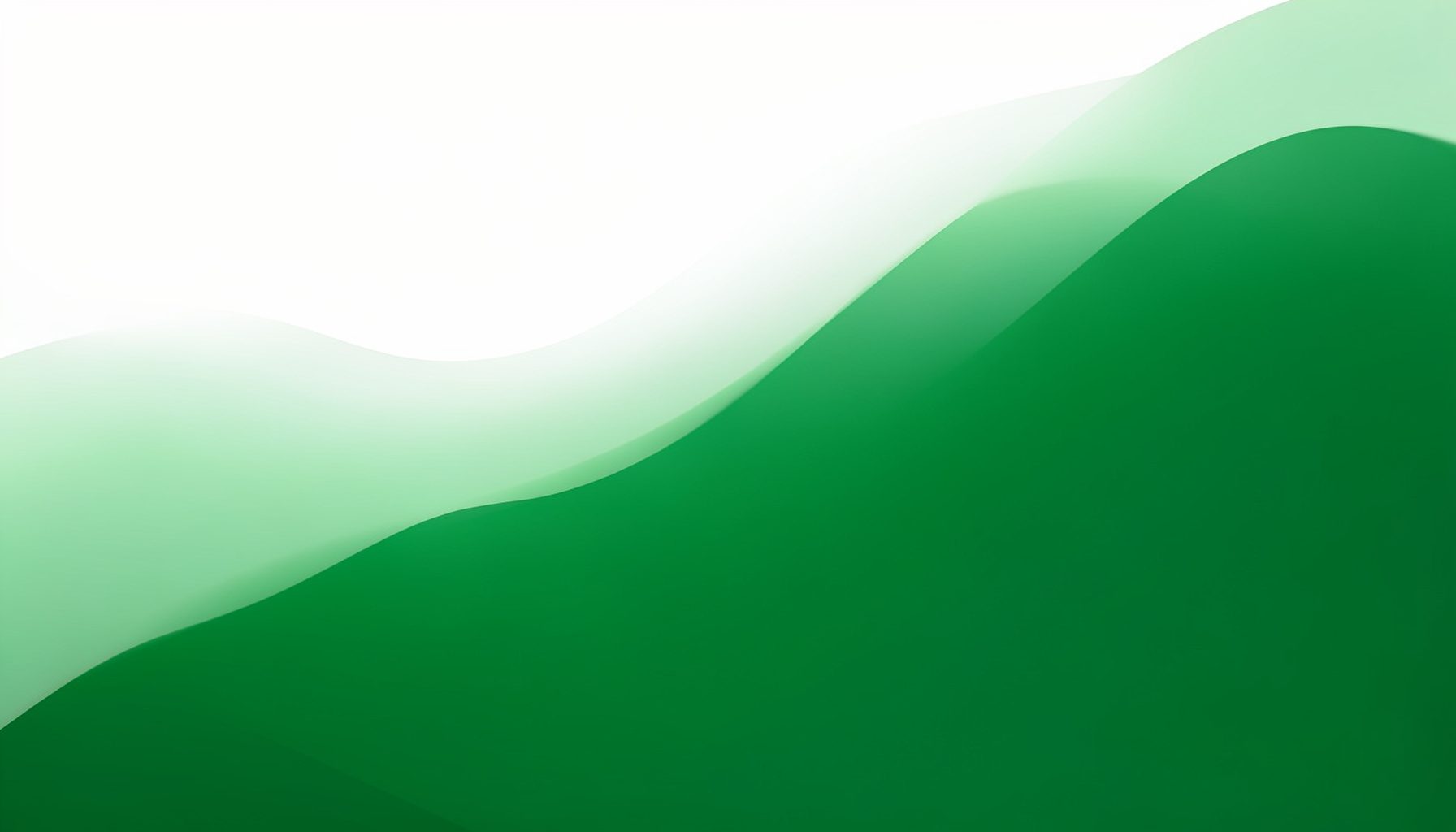 Composition sobre vert forêt et blanc, lignes douces et modernes